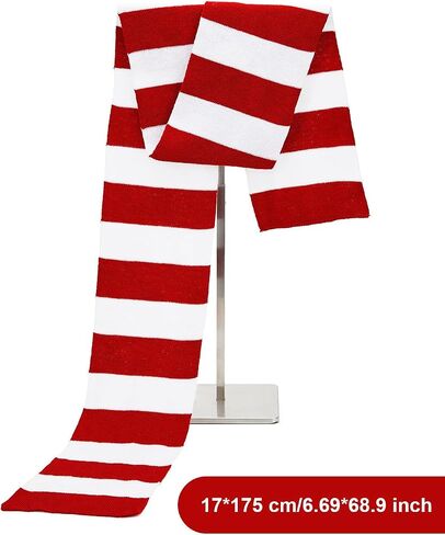Century Star Winter Scarf Mens Warm Striped Long Scarves-For Party Festival Casual Costume Accessory in Saudi Arabia