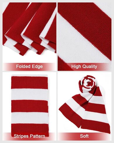 Century Star Winter Scarf Mens Warm Striped Long Scarves-For Party Festival Casual Costume Accessory in Saudi Arabia