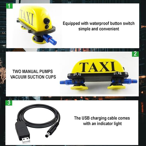 USB تاكسي قابلة لإعادة الشحن مصباح مع اثنين in Saudi Arabia
