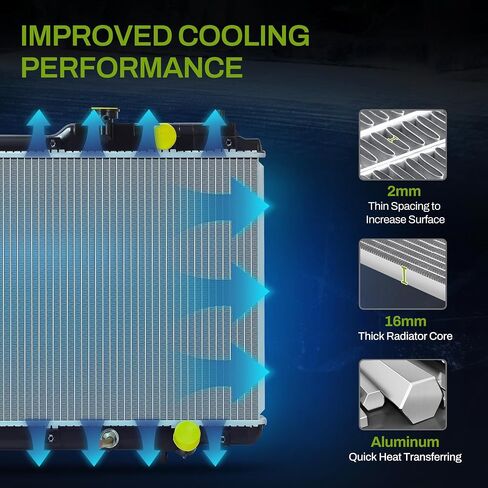 AUTOSAVER88 Radiator Compatible with Honda CRV Element Aluminum Radiator, ENG K24A1/K24A4, 19010PAAA51, 19010PAAA53, 19010PAAA03 in Saudi Arabia