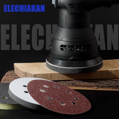 4 Pack Upgraded Foam Sanding Pads for Orbital Sander, 5 Inch 8 Holes Orbital Sander Surfprep Foam Pad, Hook and Loop Soft Density Interface Pads with Soft & Hard Cushion Sponge Buffer by Elechiakan in Kuwait