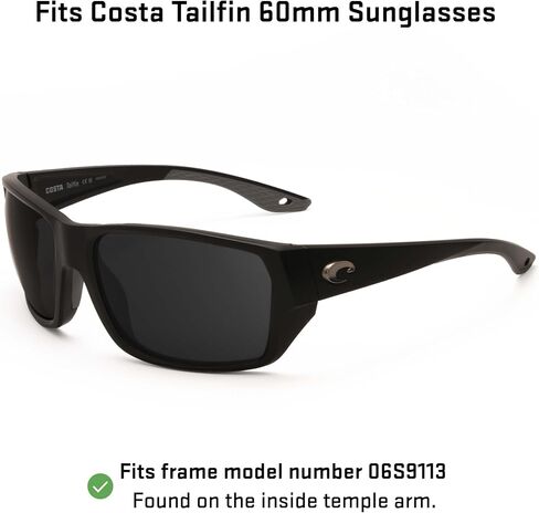 عدسات استبدال Revant للنظارات الشمسية Costa Tailfin 60 ملم ، والخيارات المستقطبة ، ومكافحة الخسارة ، ومقاومة التأثير in Saudi Arabia