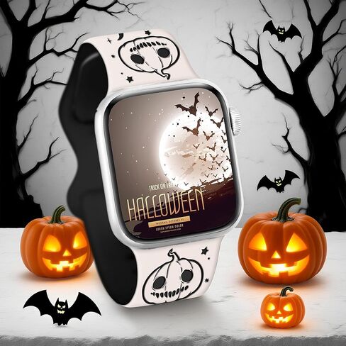 Leopard Engraved Bands for Apple Watch Bands 46mm 45mm 44mm 49mm 42mm(S3) for Women iWatch Bands, Cute Dressy Silicone Strap for Apple Watch Series 10 9 8 SE 7 6 5 4 3 Ultra 2 1 Band-Black in Kuwait