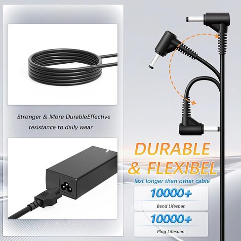 Newest Slim 65W Dell Laptop Charger Replacement for Dell Latitude 5520 5420 7420 7275 5285 XPS 13 Chromebook 3100 DA65NM190 LA65NM190 USB C Type C Power Cord in Saudi Arabia