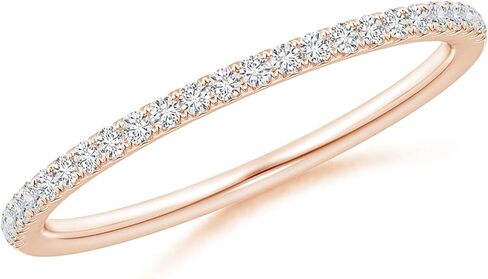 Vintage Style Pave-Set Diamond Half Eternity Wedding Band (0.15 cttw Diamond, Color - H, Clarity - SI2) - April Birthstone in Saudi Arabia