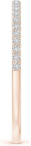 Vintage Style Pave-Set Diamond Half Eternity Wedding Band (0.15 cttw Diamond, Color - H, Clarity - SI2) - April Birthstone in Saudi Arabia