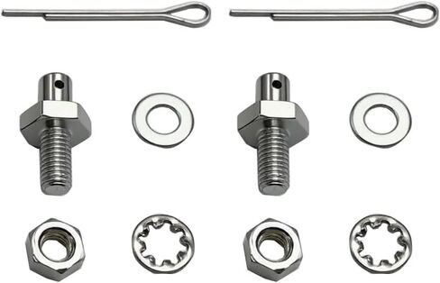 Throttle Cable Adapter Stud Kit with Bracket & Ends #8009 | متوافق مع 1977+ شيفروليه (يشمل الجوز ، الغسالات ، دبوس كوتر) in Kuwait