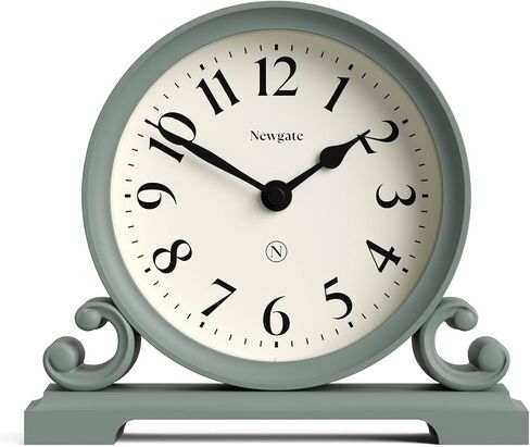 NewGate® Divisadero Mantel Clock | تصميم التمرير المزدوج التقليدي | الهليون الأخضر | النمط الكلاسيكي للمكتب أو أعلى الطاولة أو الرف أو السرير بجانب السرير in Saudi Arabia