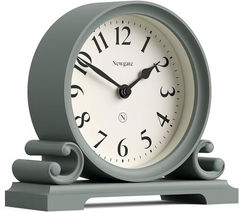 NewGate® Divisadero Mantel Clock | تصميم التمرير المزدوج التقليدي | الهليون الأخضر | النمط الكلاسيكي للمكتب أو أعلى الطاولة أو الرف أو السرير بجانب السرير in Saudi Arabia