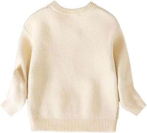 Kids Pumpkin Knit Sweater, Cream Color, Fall Holiday Design in Saudi Arabia