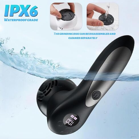 Electric Feet Foot Callus Remover Equipped with A Vacuum System Foot Scrubber 17 in 1 Professional Foot Care Tool Ipx6 Waterproof Rating for Removing Hard Cracks Dryness and Dead Skin (Black) in Kuwait