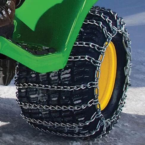 OakTen Set of 2 Tire Chains 18x9.5x8 for Lawn Garden Tractors, Mowers, and Riders, 2-Link Design for Enhanced Traction in Kuwait