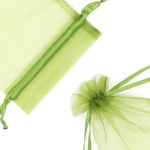 Staruby 100 قطعة من أكياس الأورجانزا الشفافة مقاس 3x4 بوصات برباط مجوهرات شبكية حقائب هدايا لحفلات الزفاف وهدايا عيد الميلاد وأكياس الحلوى هدية، وردي in Kuwait