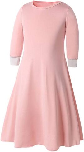 Little Girls Muslim Prayer Dress Abaya Dress Long Sleeve Ruffle Hijab Kaftan Toddler Dubai Islamic Ramadan Eid Jilbab in Saudi Arabia