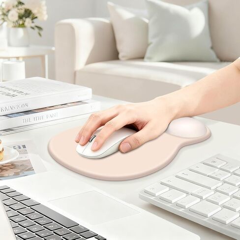 لوحة ماوس أكبر مع دعم للمعصم، مجموعة حصيرة ماوس للوحة المفاتيح بقاعدة مطاطية غير قابلة للانزلاق، سطح ناعم ويخفف آلام المعصم، لوحة ماوس واقية مقاومة للماء لأجهزة الكمبيوتر المحمول والكمبيوتر والألعاب والمكتب، مصنوعة من القطن المنزلي C in Kuwait