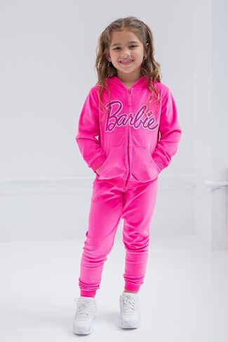 Barbie Velour Matching Family Zip Up Hoodie Pants Outfit Set Newborn to Adult Sizes (Newborn - 2XL) in Saudi Arabia