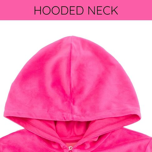 Barbie Velour Matching Family Zip Up Hoodie Pants Outfit Set Newborn to Adult Sizes (Newborn - 2XL) in Saudi Arabia