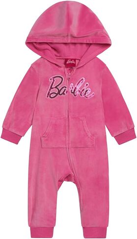 Barbie Velour Matching Family Zip Up Hoodie Pants Outfit Set Newborn to Adult Sizes (Newborn - 2XL) in Saudi Arabia