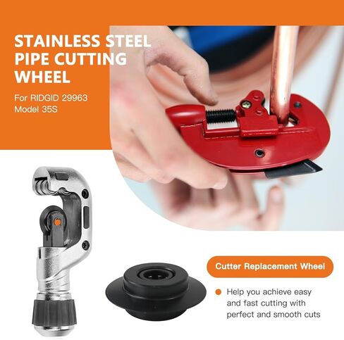 New Performance 4-Pack 29973 Model E635 Stainless Steel Tubing Cutter Replacement Wheels, Pipe Cutter Wheels Fit for RIDGID 29963 Model 35S in Kuwait