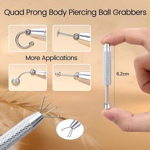 أداة اختراق الكرة الثقب ， 14G 16G 18G 20GPiercing Taper ， أداة تغيير ثقب الفولاذ الجراحي لقران المسع in Kuwait
