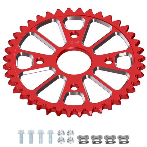 Heavy Duty 40 Tooth Rear Sprocket 40mm Bore Compatible with Coleman Mini Bike CT200U BT200X CT200U-EX Baja Warrior Massimo MB165 MB200 KT196 Axis M200 196cc 200cc 6.5hp Go Kart Minibike Parts in Saudi Arabia