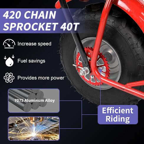 Heavy Duty 40 Tooth Rear Sprocket 40mm Bore Compatible with Coleman Mini Bike CT200U BT200X CT200U-EX Baja Warrior Massimo MB165 MB200 KT196 Axis M200 196cc 200cc 6.5hp Go Kart Minibike Parts in Saudi Arabia
