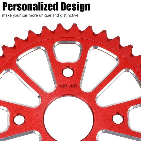Heavy Duty 40 Tooth Rear Sprocket 40mm Bore Compatible with Coleman Mini Bike CT200U BT200X CT200U-EX Baja Warrior Massimo MB165 MB200 KT196 Axis M200 196cc 200cc 6.5hp Go Kart Minibike Parts in Saudi Arabia