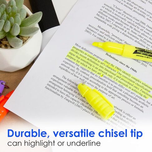 BAZIC Mini Highlighter Pen Assorted Color, Chisel Tip Broad Fine Line Highlighters Coloring Marker (5/Pack), 1-Pack in Saudi Arabia