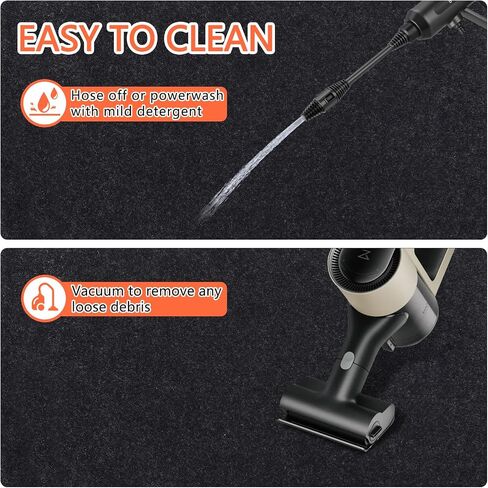 Oil Spill Mat, 48×72 Inch Garage Floor Mat for Under Car, Waterproof, Reusable Washable Premium Oil Absorbent Pads Protects Floor from Oil Drips and Spills, Non-Slip, Black (48" x 72") in Saudi Arabia