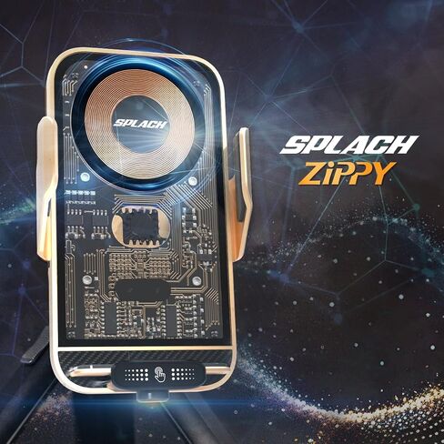 SPLACH Zippy Wireless Charging Phone Holder, Hook-Type/clamp-Style Vent Mount, Invisible Mount, Tripod, auto-Sensor Phone Holder, Compatible with iPhone Samsung Google and All 4.7''-6.8'' Phones in Saudi Arabia