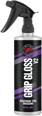 قبضة Grip Gloss V2 إطارات - الانتهاء من السوداء العميقة مع الجرافين سيارة غير دهنية تفاصيل | طلاء السيراميك مثل حماية الإطارات (16 أوقية) (16 أوقية) in Kuwait