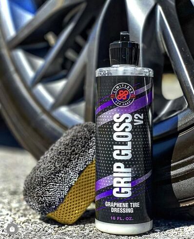قبضة Grip Gloss V2 إطارات - الانتهاء من السوداء العميقة مع الجرافين سيارة غير دهنية تفاصيل | طلاء السيراميك مثل حماية الإطارات (16 أوقية) (16 أوقية) in Kuwait