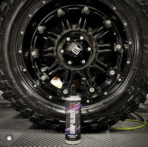 قبضة Grip Gloss V2 إطارات - الانتهاء من السوداء العميقة مع الجرافين سيارة غير دهنية تفاصيل | طلاء السيراميك مثل حماية الإطارات (16 أوقية) (16 أوقية) in Kuwait