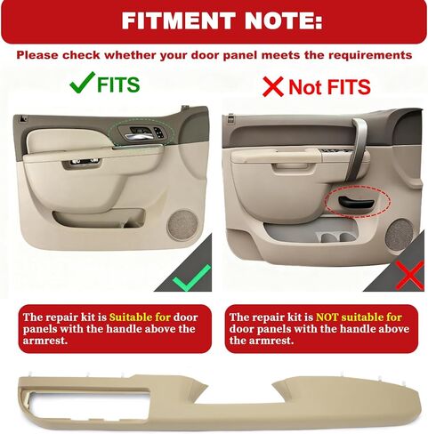 مسند ذراع الباب الجانبي للركاب الأمامي لما قاله GMC Sierra Yukon 2010-2014 شيفروليه سيلفرادو 2010-2014 لوحة باب الطفرة في الضواحي مع مقبض الإفراج فوق مسند الذراعين （27inch-tan) GM# 84127282 809955 in Kuwait