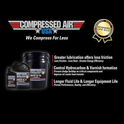 Standard Extreme Pressure Gear Oil for Gear Boxes and Worm Gears - CompressedAirUSA - XL - Extended Life Oils (5 Gallon) in Saudi Arabia