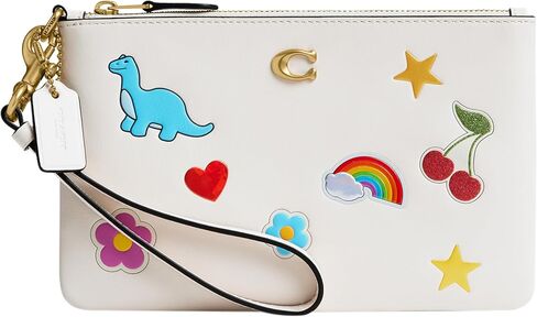 Coach Essential Small Wristlet with Sticker Print, B4/Chalk Multi in Saudi Arabia