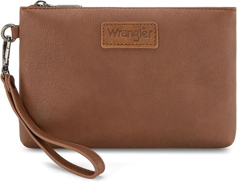 Wrangler Wristlet Wallet for Women Large Wristlet Clutch Purse Causal Travel Handbag with Zipper Detachable Wrist Strap in Saudi Arabia