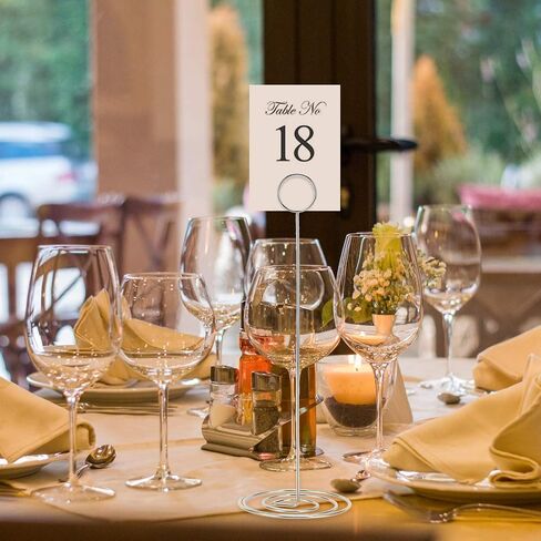 MANGZ 15 Pack 8.75 Inch Tall Table Number Holder, Place Card Holder, Wire Photo Holder Clip Perfect for Weddings, Banquets in Saudi Arabia