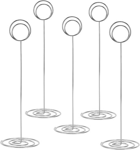 MANGZ 15 Pack 8.75 Inch Tall Table Number Holder, Place Card Holder, Wire Photo Holder Clip Perfect for Weddings, Banquets in Saudi Arabia