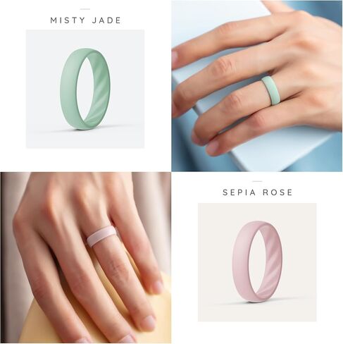 ThunderFit Silicone Ring Enhancers for Women, Breathable Women's Rubber Engagement Rings, 5-Pack in Saudi Arabia