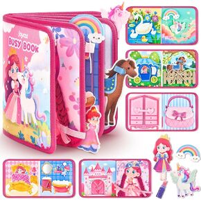 JoyCat Busy Board Farm Themed Montessori Toy Busy Book for Toddlers Gifts, Autism Sensory Toy for Kids 2 3 4, Educational Preschool Learning Activities, Fine Motor Skills Travel Toy for Boys ＆ Girls in Kuwait