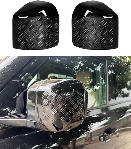 Defender Rearview Mirror Cover | Gloss Black ABS Anti-Scratch Protection Guards | Land Rover Defender 2020-2025 90 110 130 Accessories | Easy Installation Exterior Decoration Armor Accessory in Saudi Arabia