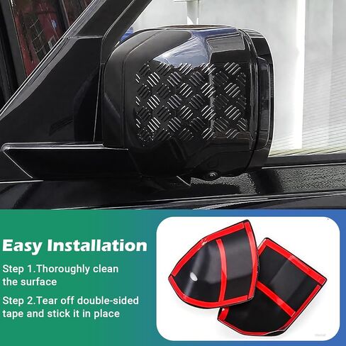 Defender Rearview Mirror Cover | Gloss Black ABS Anti-Scratch Protection Guards | Land Rover Defender 2020-2025 90 110 130 Accessories | Easy Installation Exterior Decoration Armor Accessory in Saudi Arabia