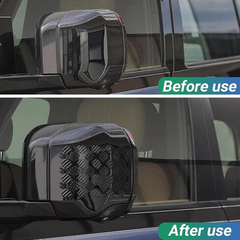 Defender Rearview Mirror Cover | Gloss Black ABS Anti-Scratch Protection Guards | Land Rover Defender 2020-2025 90 110 130 Accessories | Easy Installation Exterior Decoration Armor Accessory in Saudi Arabia