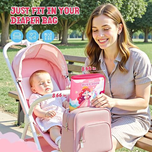 JoyCat Busy Board Farm Themed Montessori Toy Busy Book for Toddlers Gifts, Autism Sensory Toy for Kids 2 3 4, Educational Preschool Learning Activities, Fine Motor Skills Travel Toy for Boys ＆ Girls in Kuwait