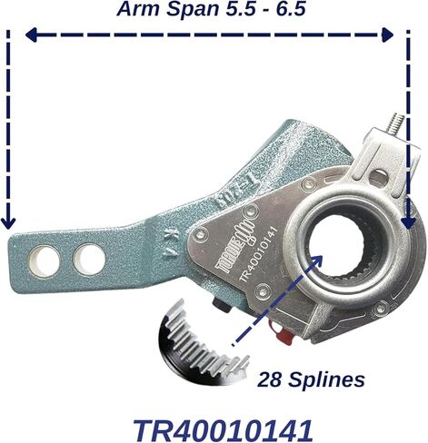 TORQUE 2 Pack of 40010141 Automatic Brake Slack Adjuster 1.5" Diameter, 28 Spline Teeth 5.5"-6.5" Lever (Replaces Haldex 40010141 40010154 40010180 Meritor M807004 M807026) (2 x TR40010141) in Saudi Arabia
