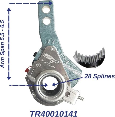 TORQUE 2 Pack of 40010141 Automatic Brake Slack Adjuster 1.5" Diameter, 28 Spline Teeth 5.5"-6.5" Lever (Replaces Haldex 40010141 40010154 40010180 Meritor M807004 M807026) (2 x TR40010141) in Saudi Arabia