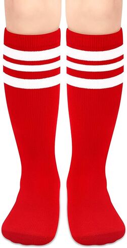 Qikqik Kids Soccer Soccer Socks Toddler Soccer Socks Youth Baseball Socks Boys Football Socks Girls Softball Sock for Girls Youth in Kuwait