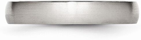 Solid Stainless Steel 4mm Matte Brushed Finish Plain Classic Wedding Band Ring Comfort-Fit in Saudi Arabia