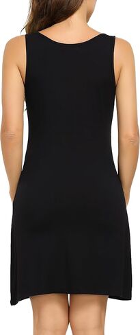 Lovasy Full Slips for Women Sleeveless Tank Tops Under Dress Wide Straps Mini Slip Nightwear S-3XL in Saudi Arabia